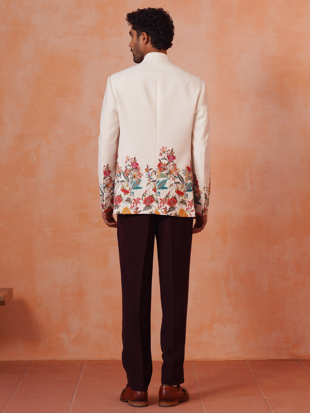 Floral Jacket With Zip Deatils