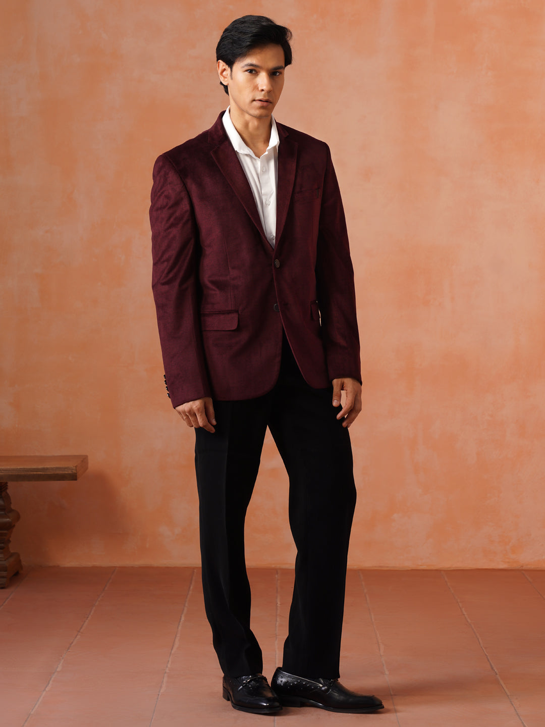 Maroon Solid Jacket