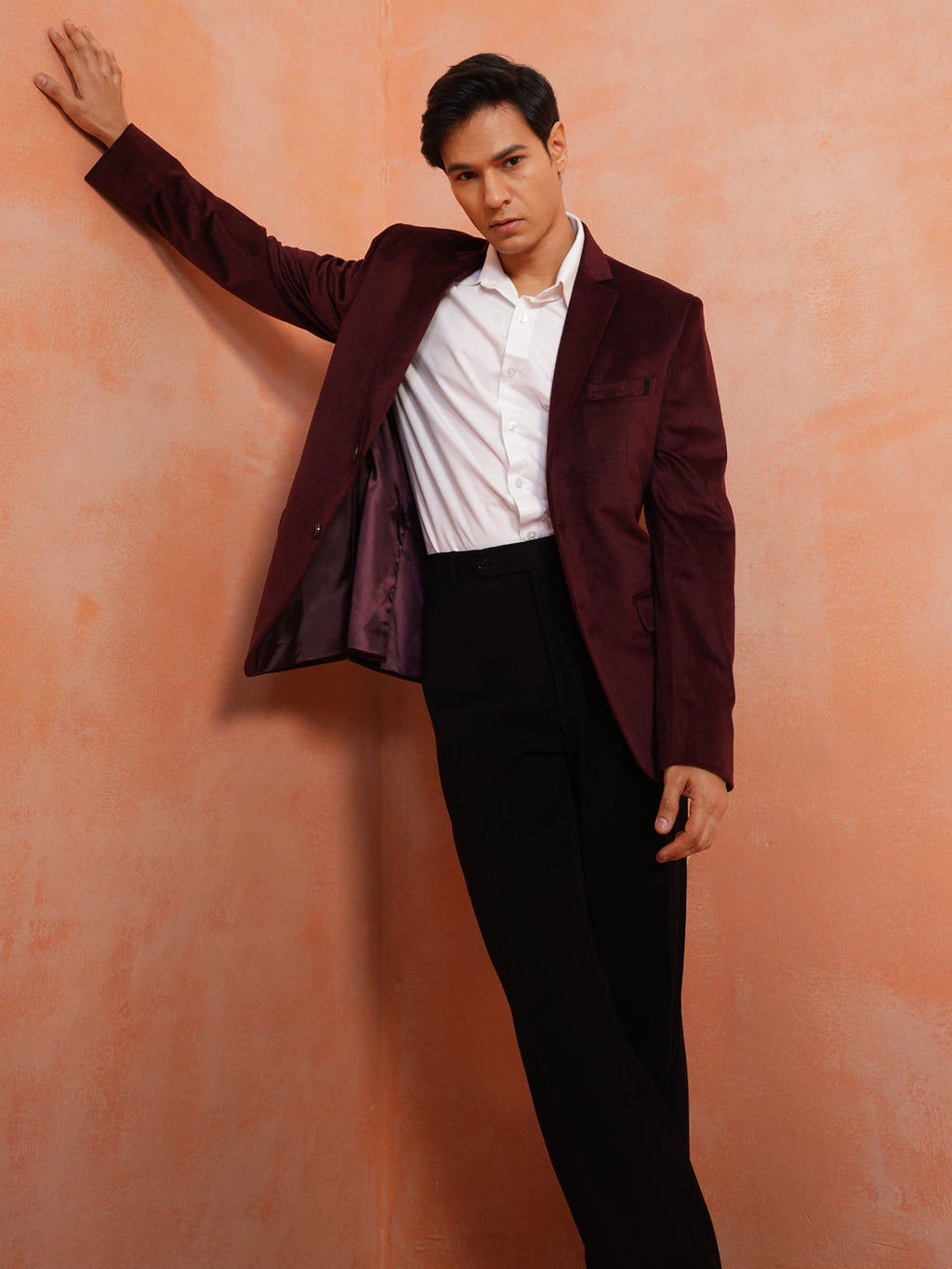 Maroon Solid Jacket