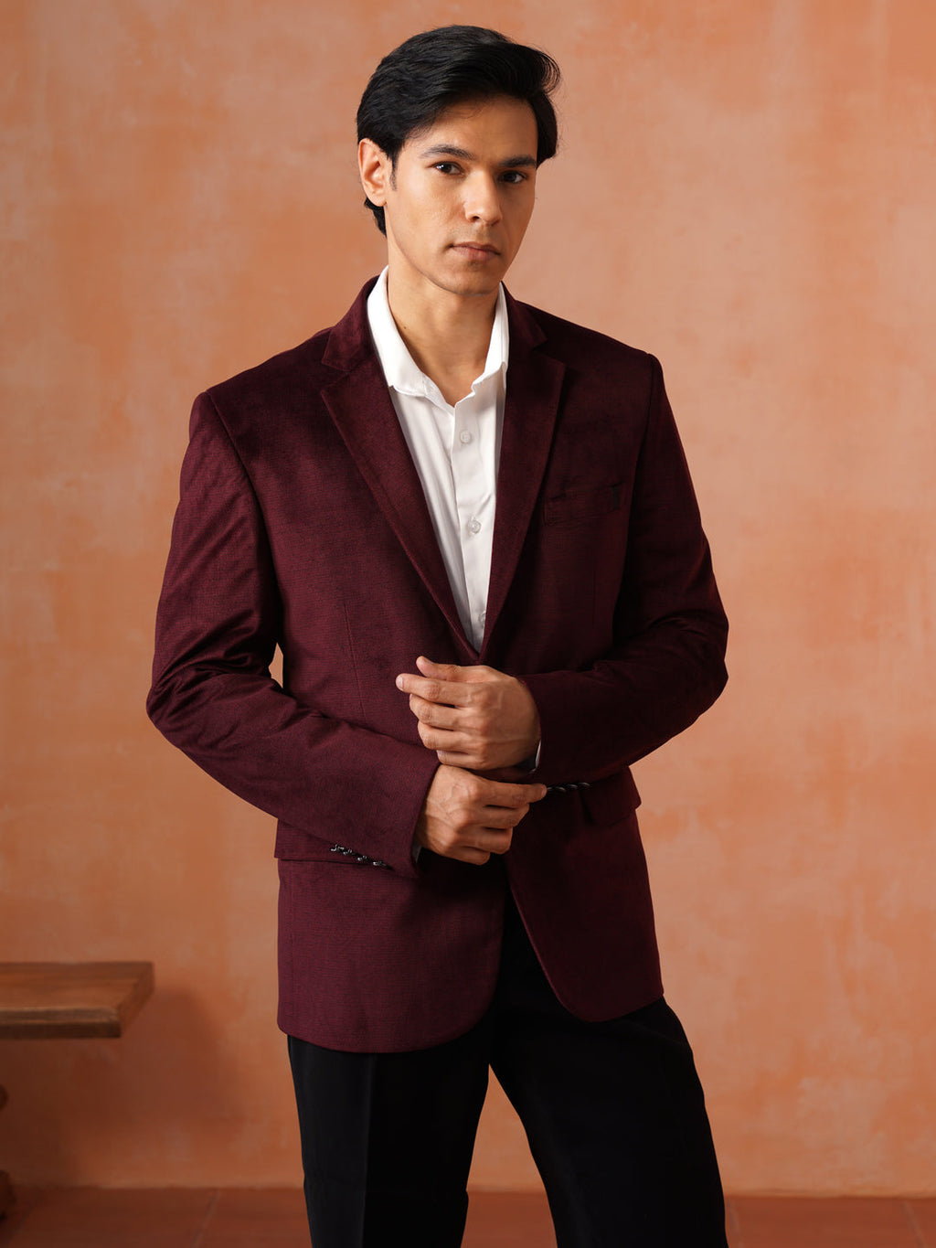 Maroon Solid Jacket