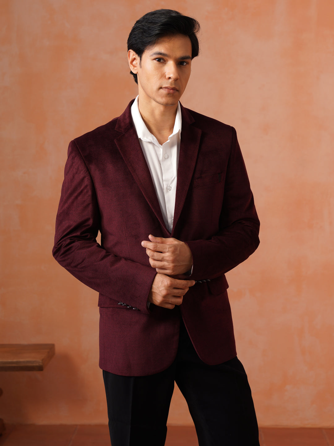 Maroon Solid Jacket