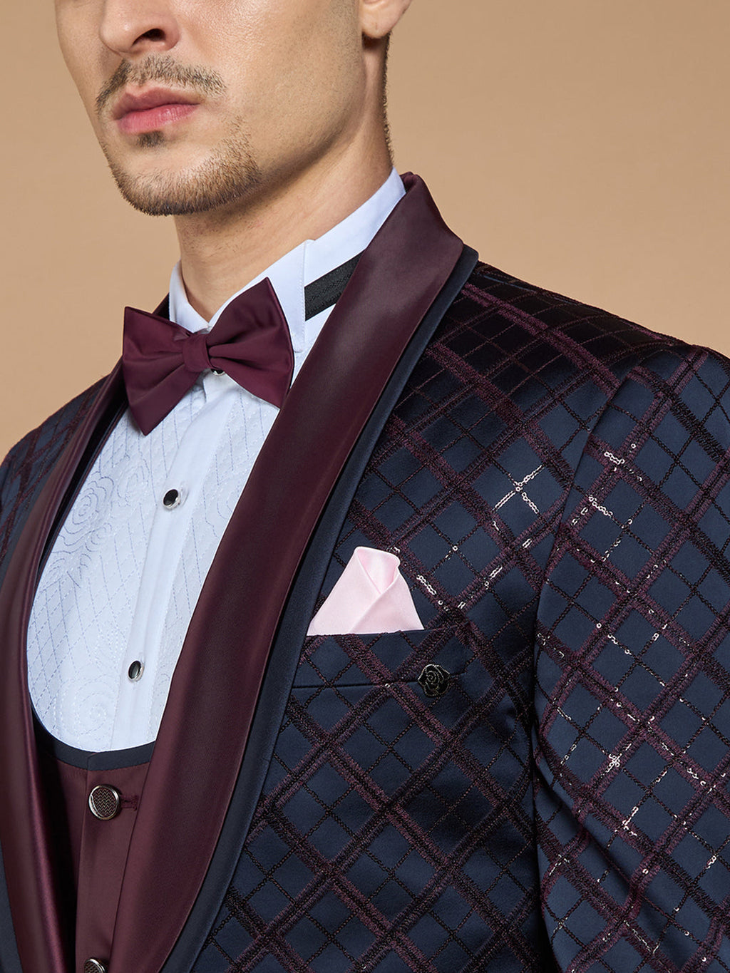 Blue embroidered Party Wear Suit