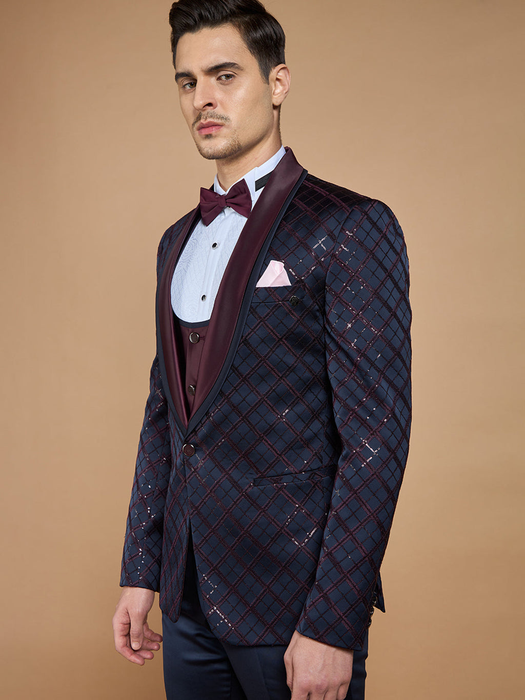 Blue embroidered Party Wear Suit