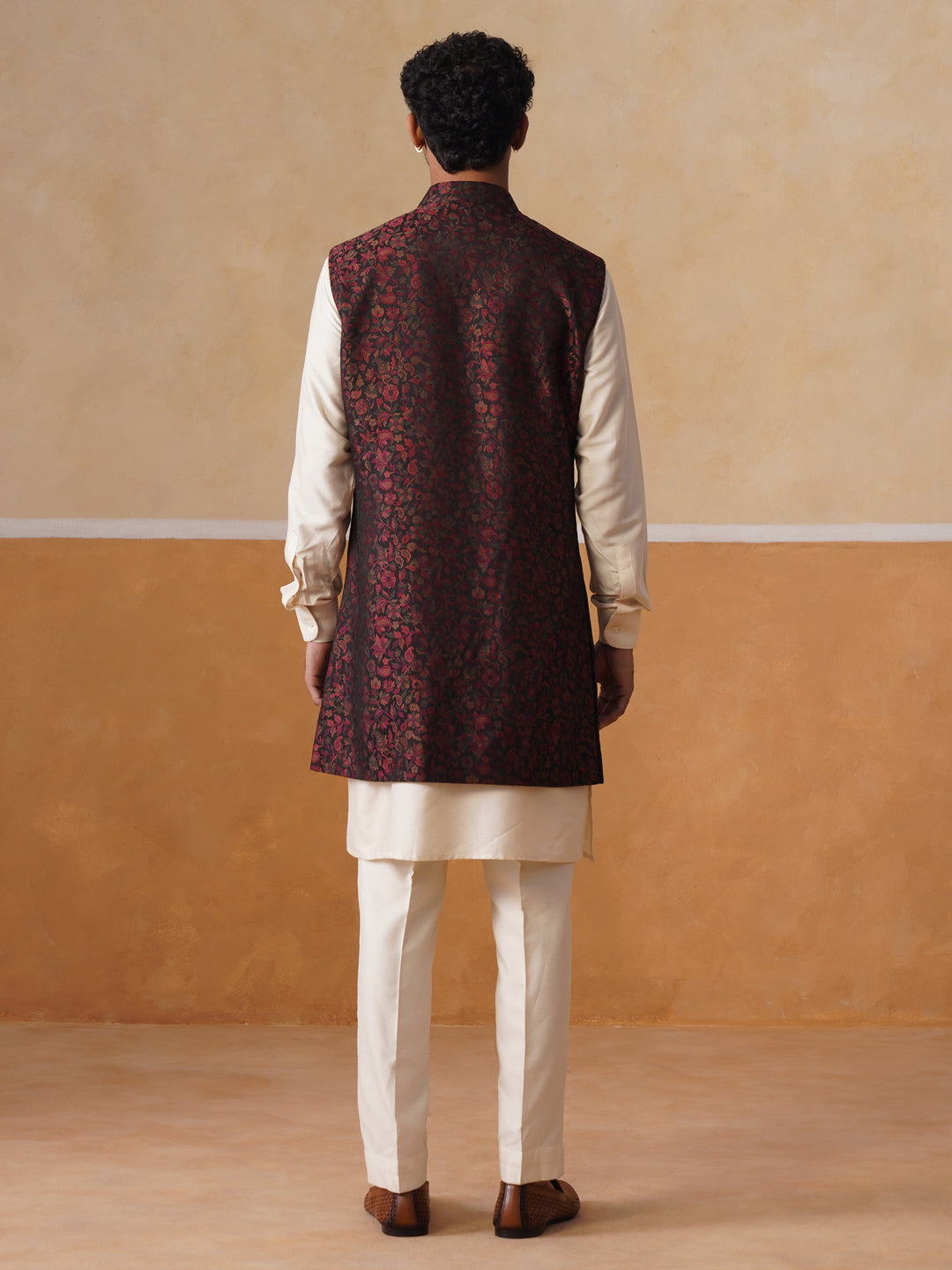 Men’s Kurta, Trouser & Long Waistcoat Set