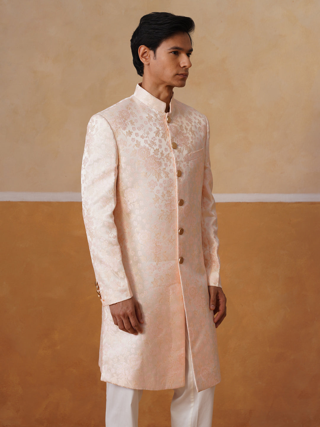 Men’s Rose Pink Long Waistcoat & Trouser Set
