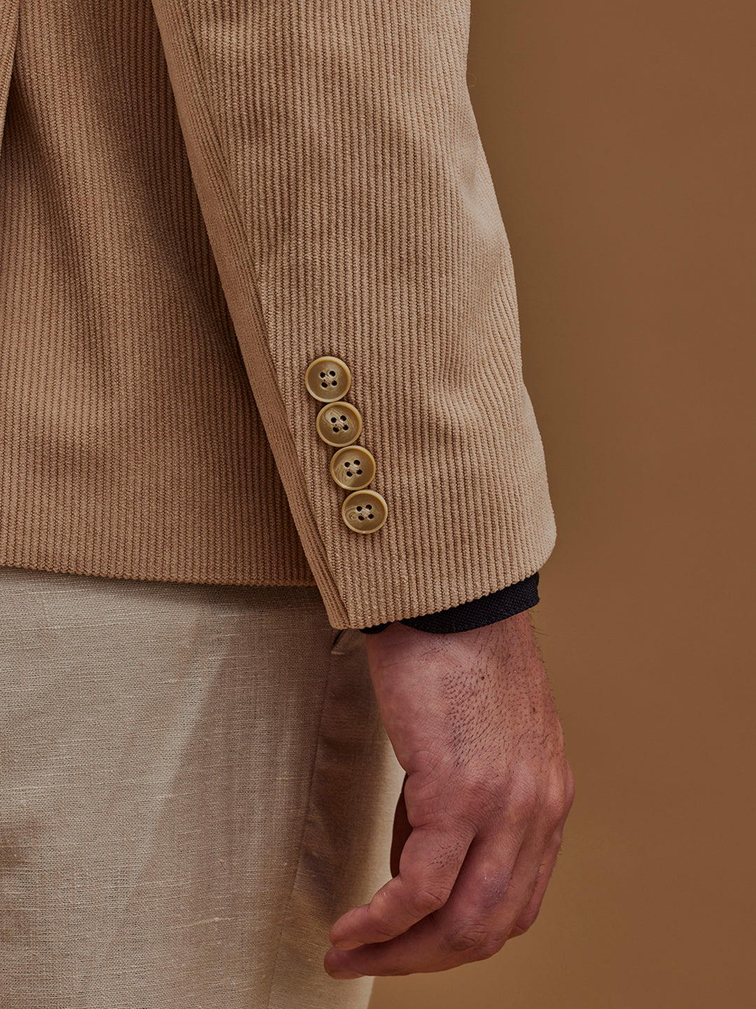 Full Sleeve Dark Beige Jacket