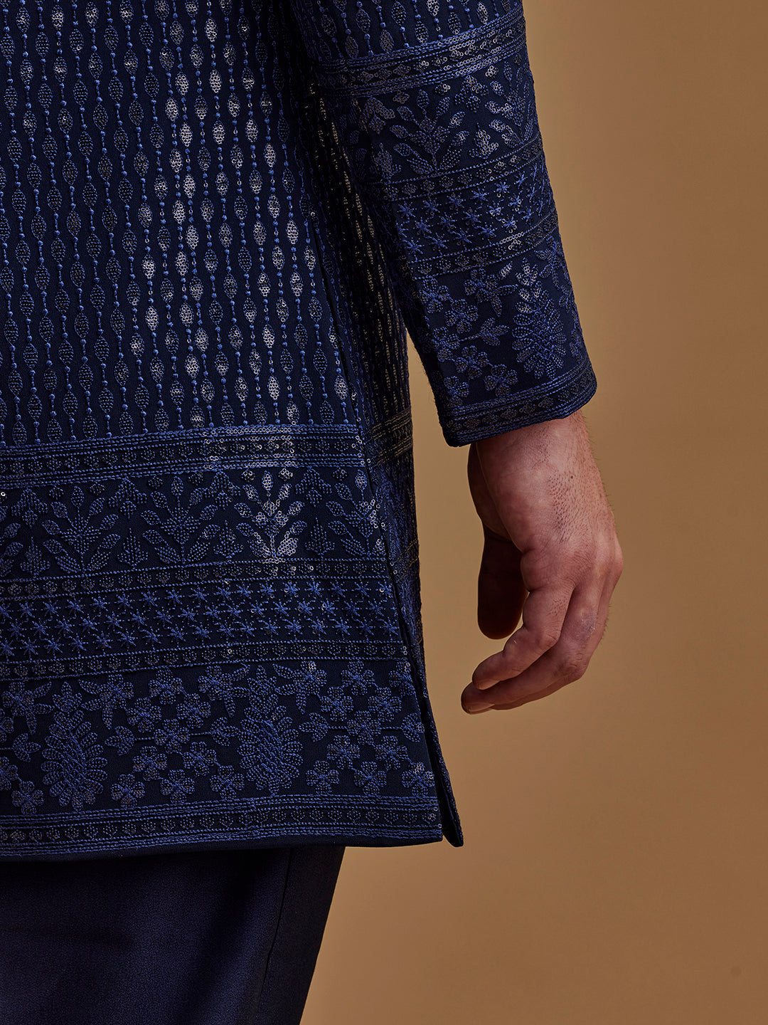 Sequence Work Blue Achkan