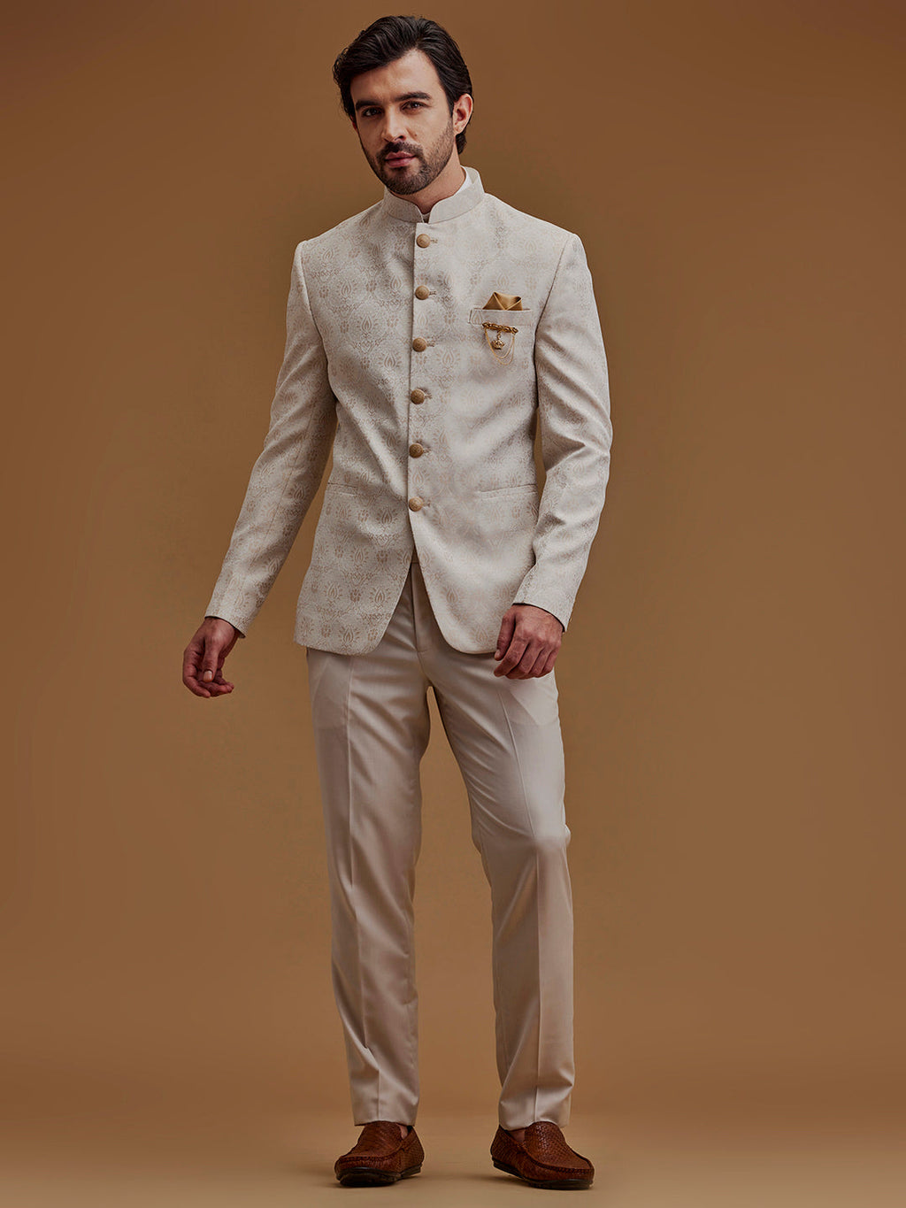 Printed Indo Western Bandhgala