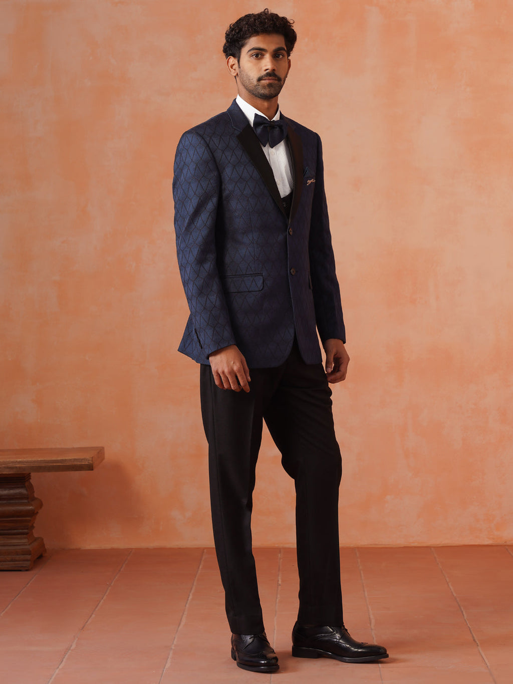 Men's Regular Fit Teal Blue 5-Piece Suit