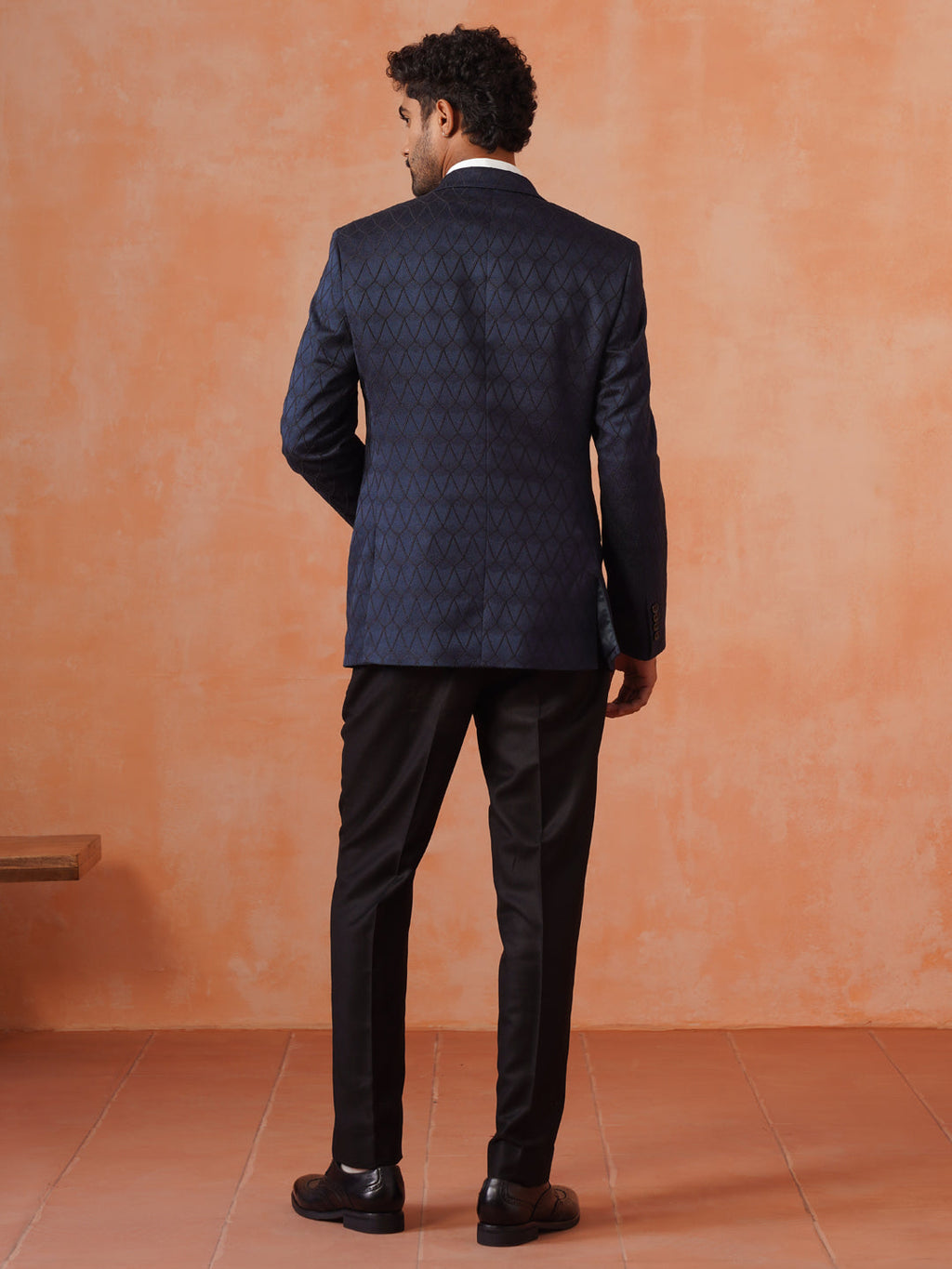 Men's Regular Fit Teal Blue 5-Piece Suit