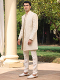 Ivory Embroidered Sherwani Set