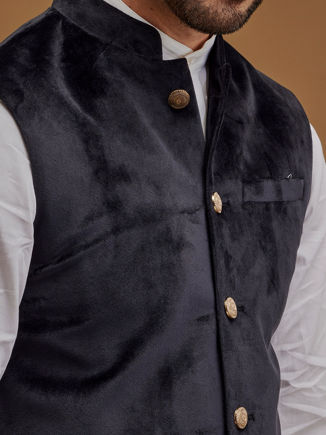 Solid Velvet Bundi