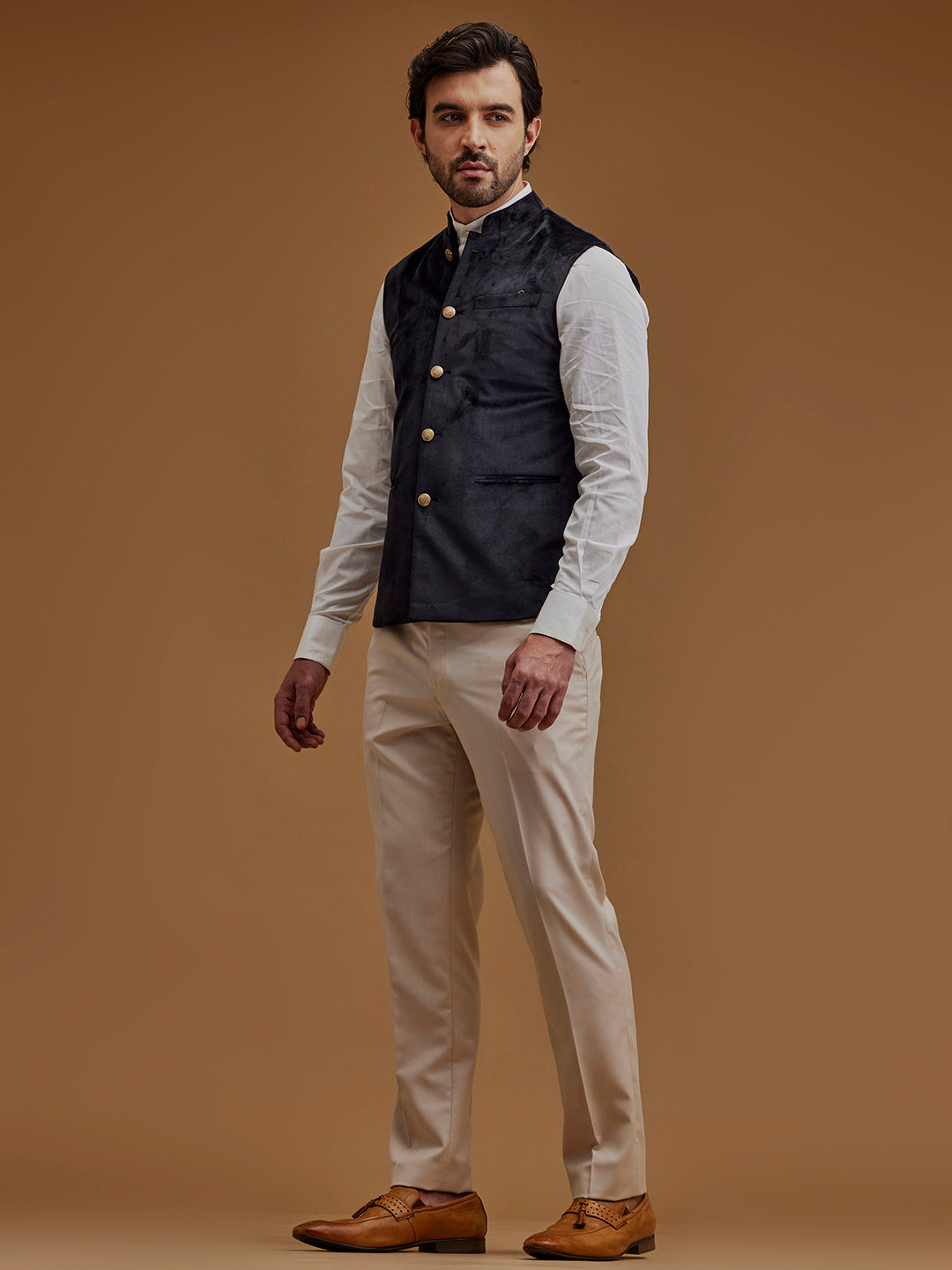 Solid Velvet Bundi