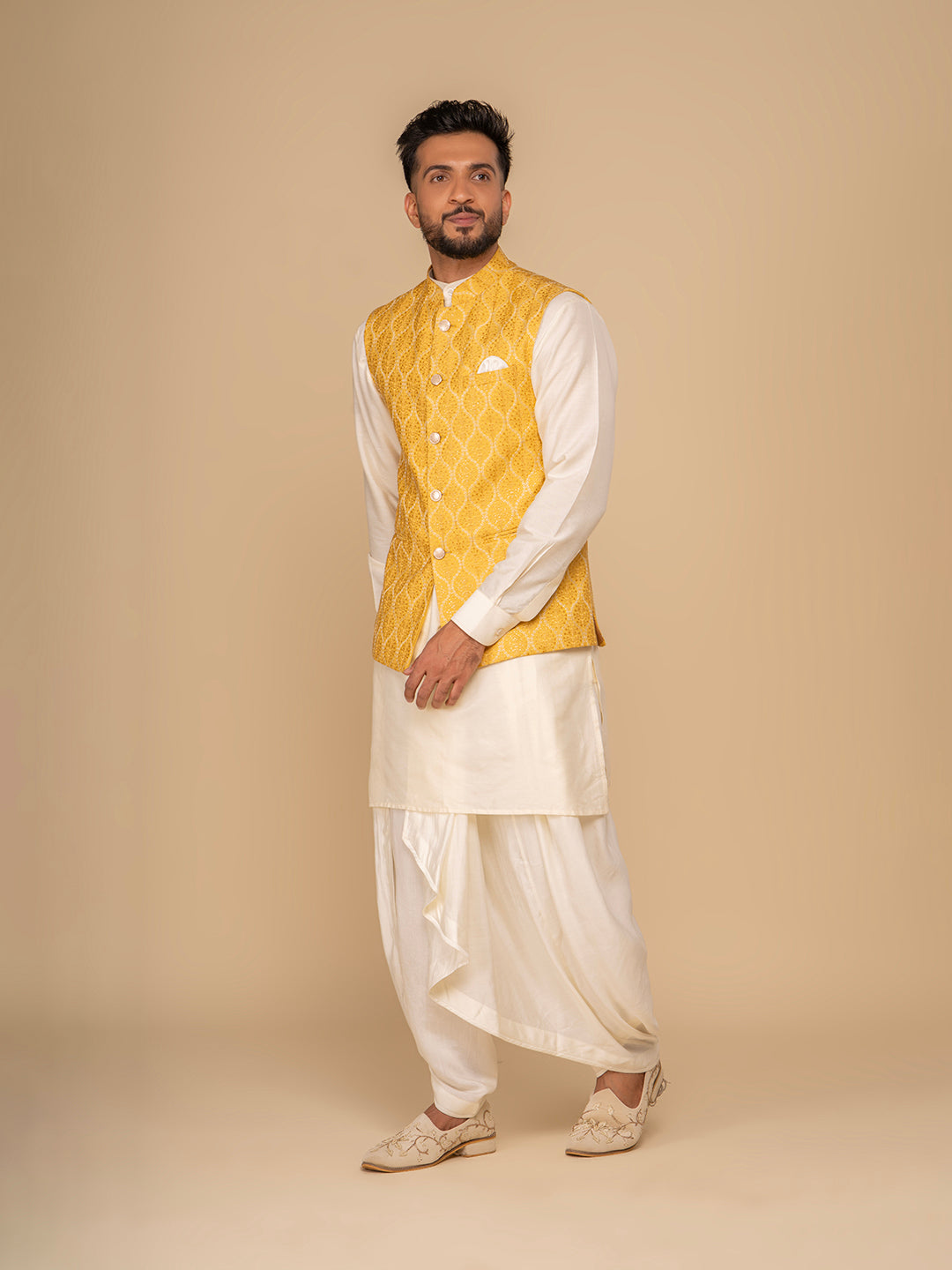 Men Yellow Bundi