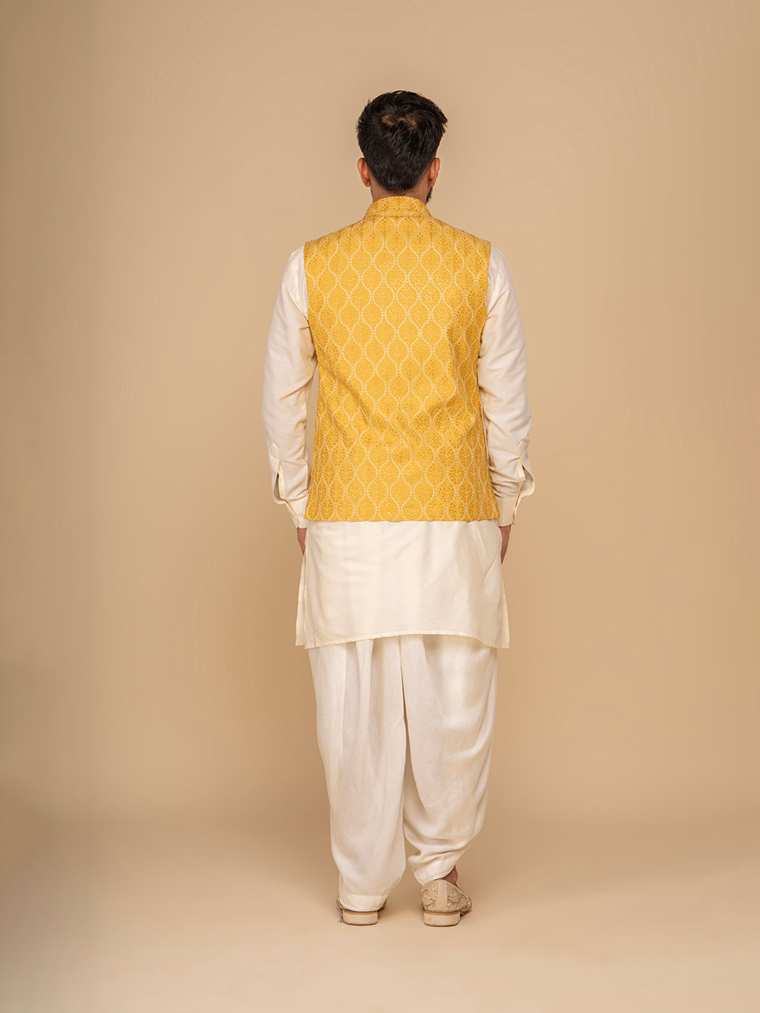 Men Yellow Bundi
