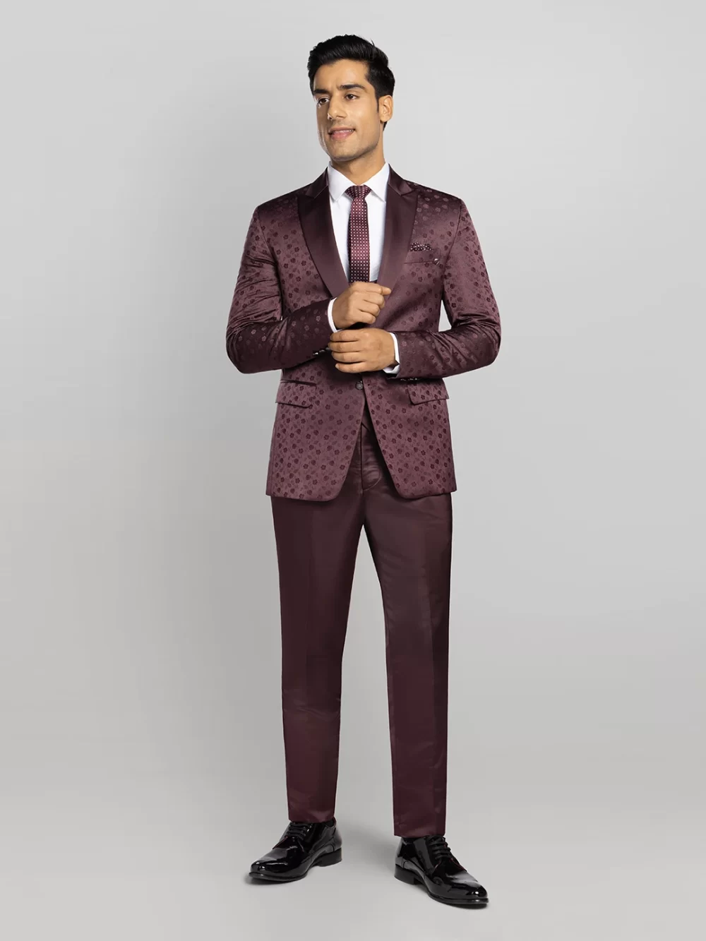 Tuxedo Suit - Maroon_1