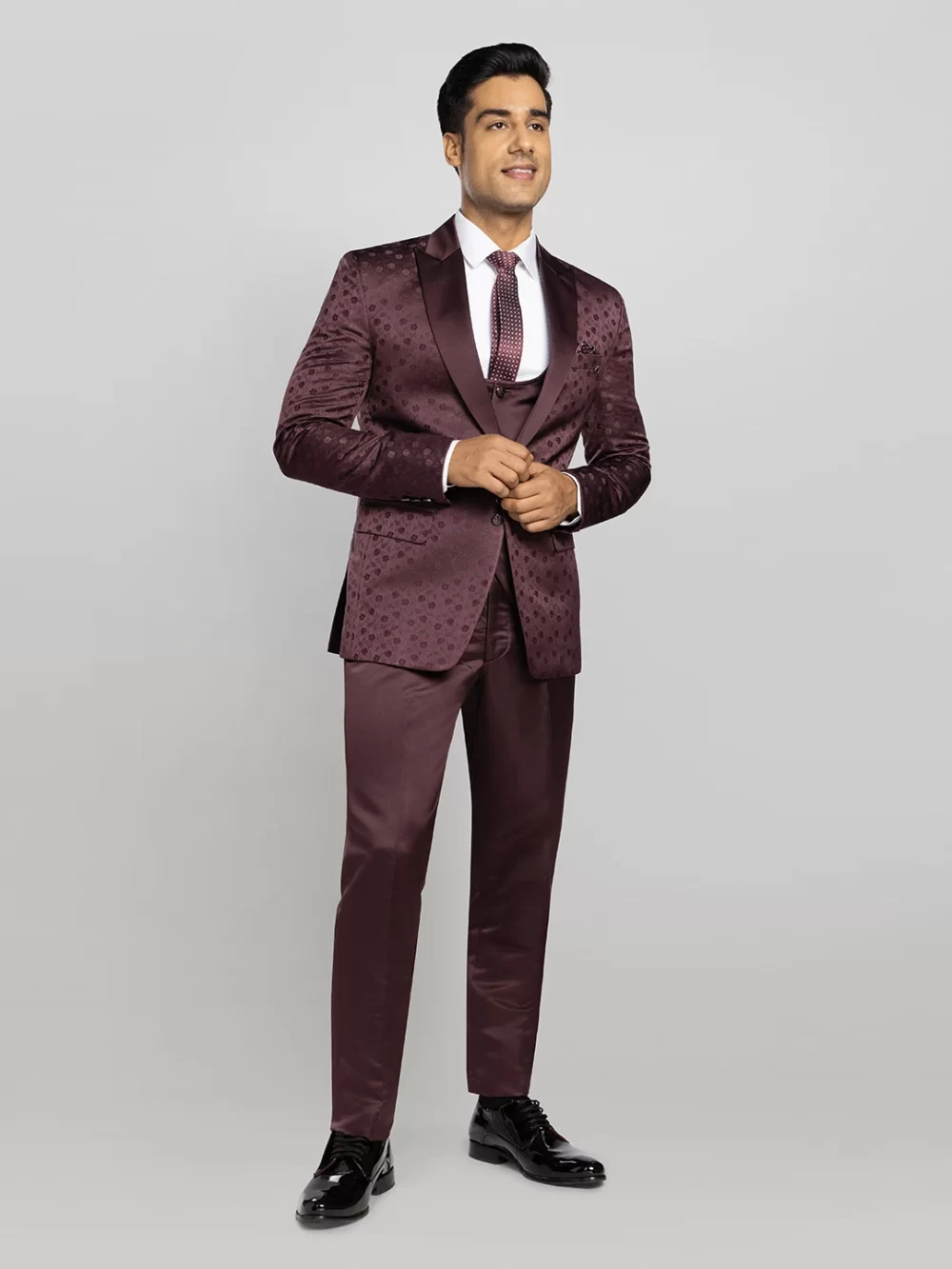 Tuxedo Suit - Maroon_4
